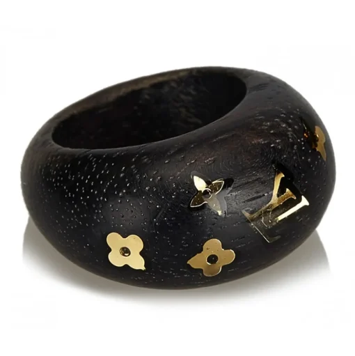 Louis Vuitton Vintage - Wood Silvania Ring - Brown Gold - Wood - LV Ring - Luxury High Quality - Avvenice