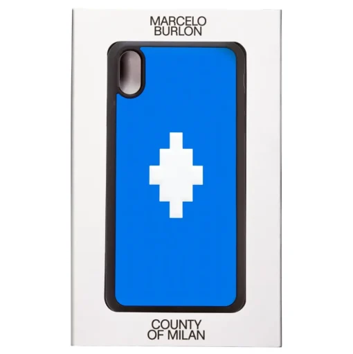Marcelo Burlon - 3D Cross Blue Cover - iPhone XS Max - Apple - County of Milan - Printed Case - Avvenice
