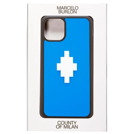 Marcelo Burlon - 3D Cross Blue Cover - iPhone 11 - Apple - County of Milan - Printed Case - Avvenice