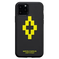 Marcelo Burlon - 3D Cross Yellow Cover - iPhone 11 Pro - Apple - County of Milan - Printed Case - Avvenice