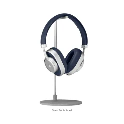 Master & Dynamic - MW65 - Silver Metal / Navy Leather - Active Noise-Cancelling Wireless Headphones - Premium Quality - Avvenice