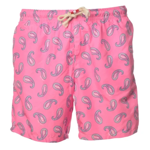 MC2 Saint Barth - Boxer Swimsuit in Cashmere Pattern - Fuxia - Luxury Exclusive Collection - Avvenice