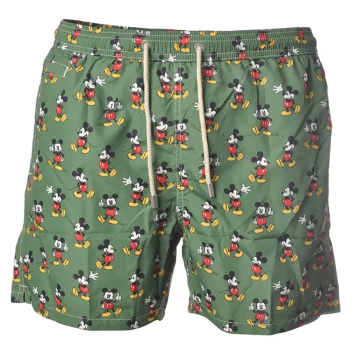 MC2 Saint Barth - Swimsuit Lighting Mickey Loop 52 - Green Pattern - Luxury Exclusive Collection - Avvenice