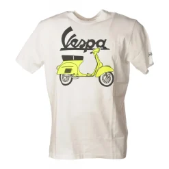 MC2 Saint Barth - T-Shirt Man Vespa Outline 01N - White - Luxury Exclusive Collection - Avvenice