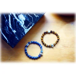 Mikol Marmi - Agate Gemstone Marble Beaded Bracialet - Real Marble - Mikol Marmi Collection - Avvenice