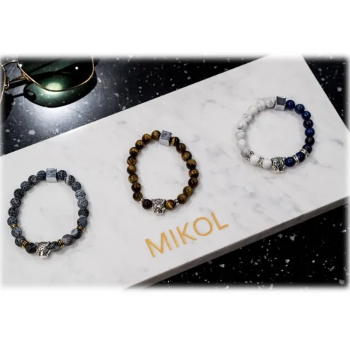 Mikol Marmi - Agate Gemstone Marble Beaded Bracialet - Real Marble - Mikol Marmi Collection - Avvenice