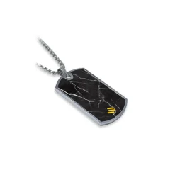 Mikol Marmi - Black Marquina Gemstone Marble Dog Tag - Real Marble - Mikol Marmi Collection - Avvenice