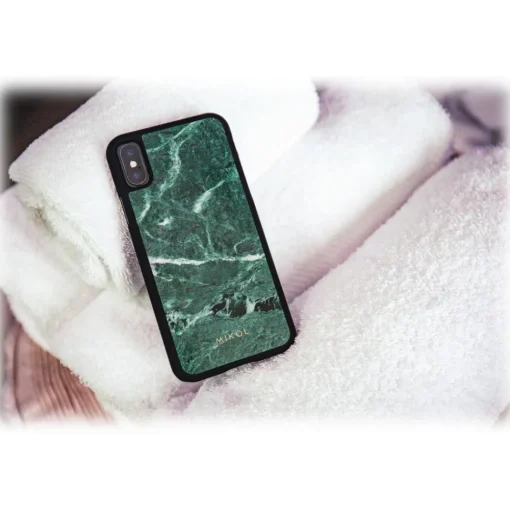 Mikol Marmi - Emerald Green Marble iPhone Case - iPhone 8 Plus / 7 Plus - Real Marble Cover - Apple - Mikol Marmi Collection - Avvenice