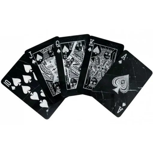 Mikol Marmi - Marble Poker Cards - Mish Marquina Black Marble - Real Marble Poker Cards - Mikol Marmi Collection - Avvenice