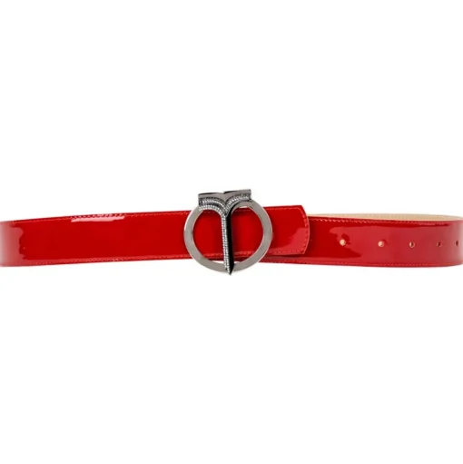 Miriam Tirinzoni - Red Patent Leather Belt - Belt - Luxury Exclusive Collection - Avvenice