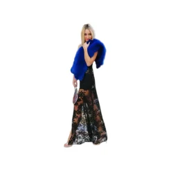 Miriam Tirinzoni - Shawl - Electric Blue - Shawl - Luxury Exclusive Collection - Avvenice