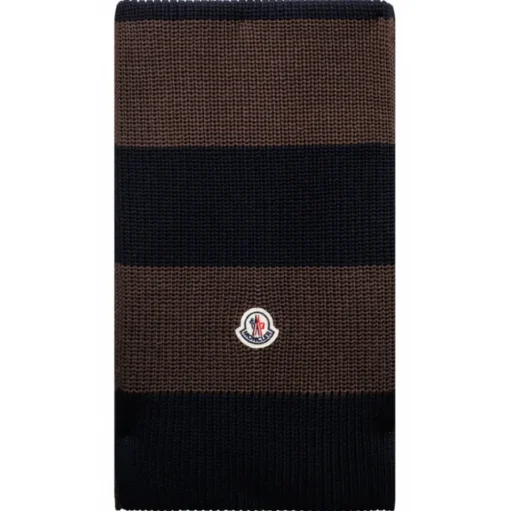 Moncler - Brown and Black Scarf - Moncler Exclusive Luxury Collection - Avvenice