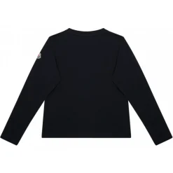 Moncler - Long-Sleeved Blue Cotton T-Shirt - Moncler Exclusive Luxury Collection - Avvenice