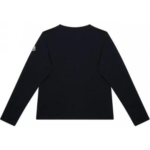 Moncler - Long-Sleeved Blue Cotton T-Shirt - Moncler Exclusive Luxury Collection - Avvenice