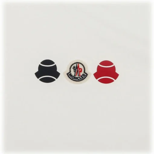 Moncler - White Logo Tennis T-Shirt - Moncler Exclusive Luxury Collection - Avvenice