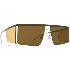 Mykita - HL001 - Mykita & Helmut Lang - Green Yellow Brown - Metal Collection - Sunglasses - Mykita Eyewear - Avvenice