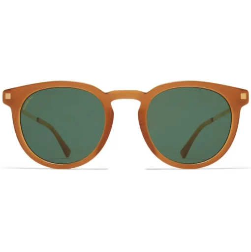 Mykita - Lahti - Lite - Dark Brown Gold Green - Acetate Collection - Sunglasses - Mykita Eyewear - Avvenice