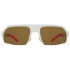 Mykita - Lost - Mykita & Bernhard Willhelm - Talc Red Brown - Metal Collection - Sunglasses - Mykita Eyewear - Avvenice