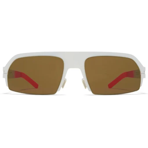 Mykita - Lost - Mykita & Bernhard Willhelm - Talc Red Brown - Metal Collection - Sunglasses - Mykita Eyewear - Avvenice