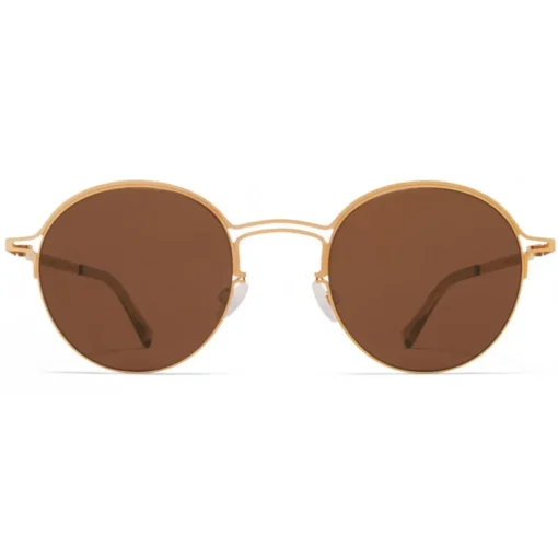Mykita - MMCRAFT014 - Mykita & Maison Margiela - Glossy Gold Brown - Metal Collection - Sunglasses - Mykita Eyewear - Avvenice