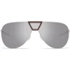 Mykita - Pepper - Mykita Mylon - Taupe Grey Silver - Metal Collection - Sunglasses - Mykita Eyewear - Avvenice