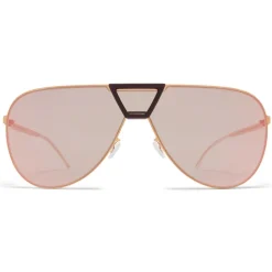 Mykita - Pepper - Mykita Mylon - Champagne Gold Brown - Metal Collection - Sunglasses - Mykita Eyewear - Avvenice