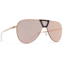 Mykita - Pepper - Mykita Mylon - Champagne Gold Brown - Metal Collection - Sunglasses - Mykita Eyewear - Avvenice