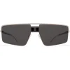 Mykita - Soy - Mykita Mylon - Black Silver Dark Grey - Mylon Collection - Sunglasses - Mykita Eyewear - Avvenice