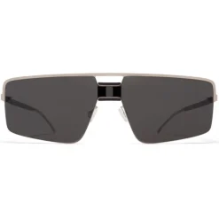 Mykita - Soy - Mykita Mylon - Black Silver Dark Grey - Mylon Collection - Sunglasses - Mykita Eyewear - Avvenice