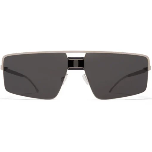 Mykita - Soy - Mykita Mylon - Black Silver Dark Grey - Mylon Collection - Sunglasses - Mykita Eyewear - Avvenice