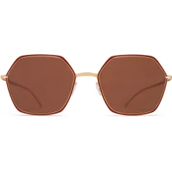Mykita - Tilla - Decades - Champagne Gold Cranberry - Metal Collection - Sunglasses - Mykita Eyewear - Avvenice