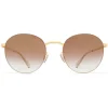 Mykita - Tomomi - Lessrim - Gold Brown - Metal Collection - Sunglasses - Mykita Eyewear - Avvenice