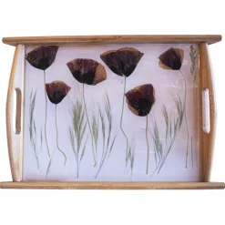Natusi - Resin Art - Artisan Tray with Natural Flowers - Handmade - Furnishings - Home - Avvenice