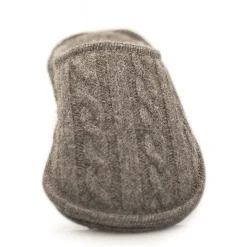 Neck Mate - Asolo - Artisan Man Slippers - Wool Braided Cotta - Medium Grey - Avvenice
