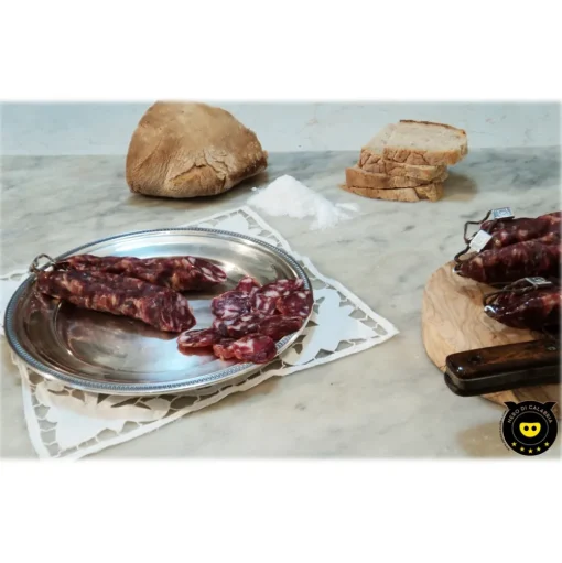 Nero di Calabria - Sausage Natural - Artisan Cured Meat - Calabria Tradition - 340 g - Avvenice