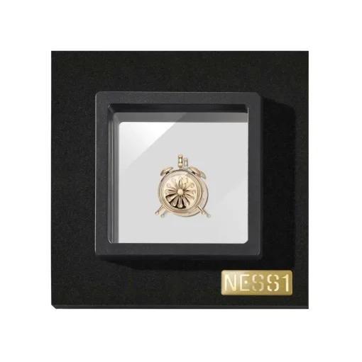 NESS1 - Alarm Necklace 18kt Rose Gold and Diamond - Time Collection - Handcrafted Necklace - High Quality Luxury - Avvenice