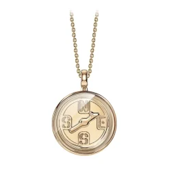 NESS1 - Compass Necklace 18kt Rose Gold and Diamond - Time Collection - Handcrafted Necklace - High Quality Luxury - Avvenice