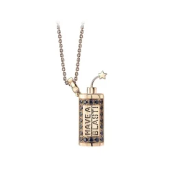 NESS1 - Have A Blast Necklace 9Kt Rose Gold and Diamonds - Sex Bomb Collection - Handcrafted Necklace - High Quality Luxury - Avvenice
