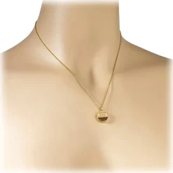 NESS1 - M.D.M.A Necklace 18Kt Yellow Gold and Diamonds - Drug Collection - Handcrafted Necklace - High Quality Luxury - Avvenice