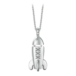 NESS1 - Mixxxile Necklace 18Kt White Gold and Diamond - Sex Bomb Collection - Handcrafted Necklace - High Quality Luxury - Avvenice