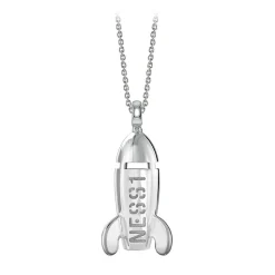 NESS1 - Mixxxile Necklace 18Kt White Gold and Diamond - Sex Bomb Collection - Handcrafted Necklace - High Quality Luxury - Avvenice
