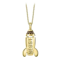 NESS1 - Mixxxile Necklace 9Kt Yellow Gold and Diamonds - Sex Bomb Collection - Handcrafted Necklace - High Quality Luxury - Avvenice