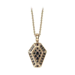 NESS1 - Pocket Coffin Necklace 18kt Rose Gold and Diamonds - Time Collection - Handcrafted Necklace - High Quality Luxury - Avvenice