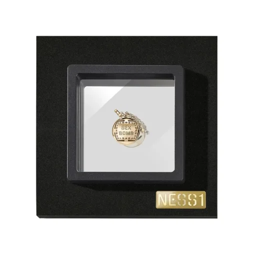 NESS1 - Sex Bomb Necklace 18kt Rose Gold and Diamond - Sex Bomb Collection - Handcrafted Necklace - High Quality Luxury - Avvenice