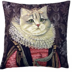Nicolao Atelier - Cushion with Portrait of Maria de Medici - Pillow - Made in Italy - Luxury Exclusive Collection - Avvenice
