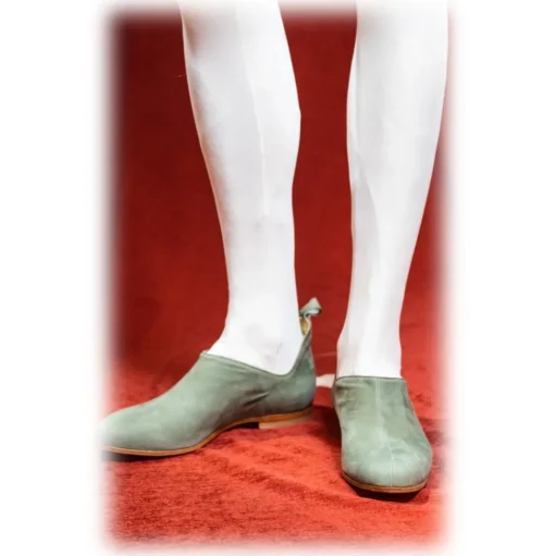 Nicolao Atelier - Man Shoe - Medieval Style Green Olive Color (Suede) - Shoe - Made in Italy - Luxury Exclusive Collection - Avvenice