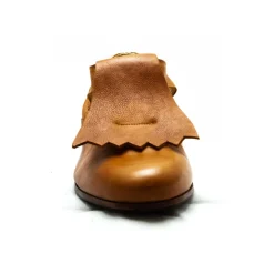 Nicolao Atelier - Slipper Shoe - Man Cognac Color with Fringe - Shoe - Made in Italy - Luxury Exclusive Collection - Avvenice