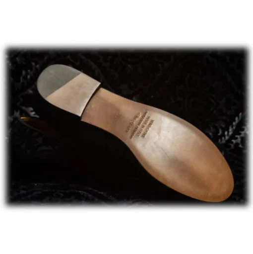 Nicolao Atelier - Velvet Brocade Slipper Shoe - Black with Pattern Woman - Shoe - Made in Italy - Luxury Exclusive Collection - Avvenice