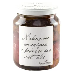 Nonno Andrea - Marinated Eggplants with Chili Pepper and Oregano - Marinated Vegetables Organic - Avvenice