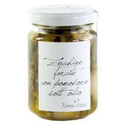 Nonno Andrea - Marinated Zucchini with Tomato Stuffing - Marinated Vegetables Organic - 140 g - Avvenice